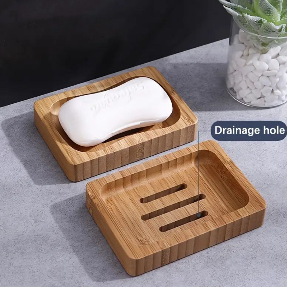 Natural Wooden Soap Dish for Spa-Like Bathroom Decor