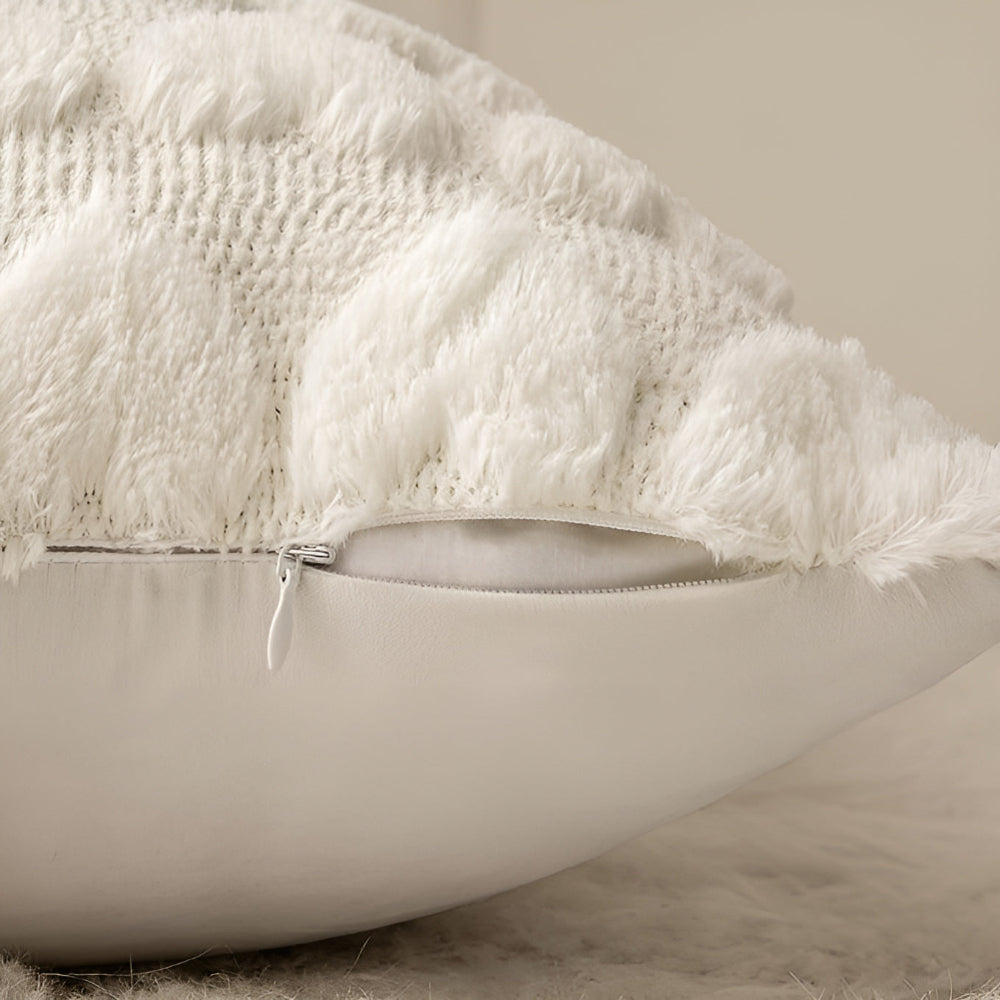 Plush Heart-Shaped Cushion Cover