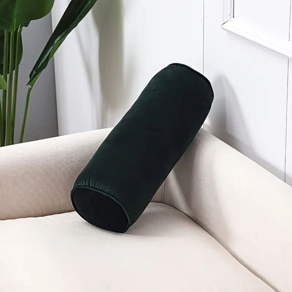 Plush Velvet Ergonomic Bolster Cushion