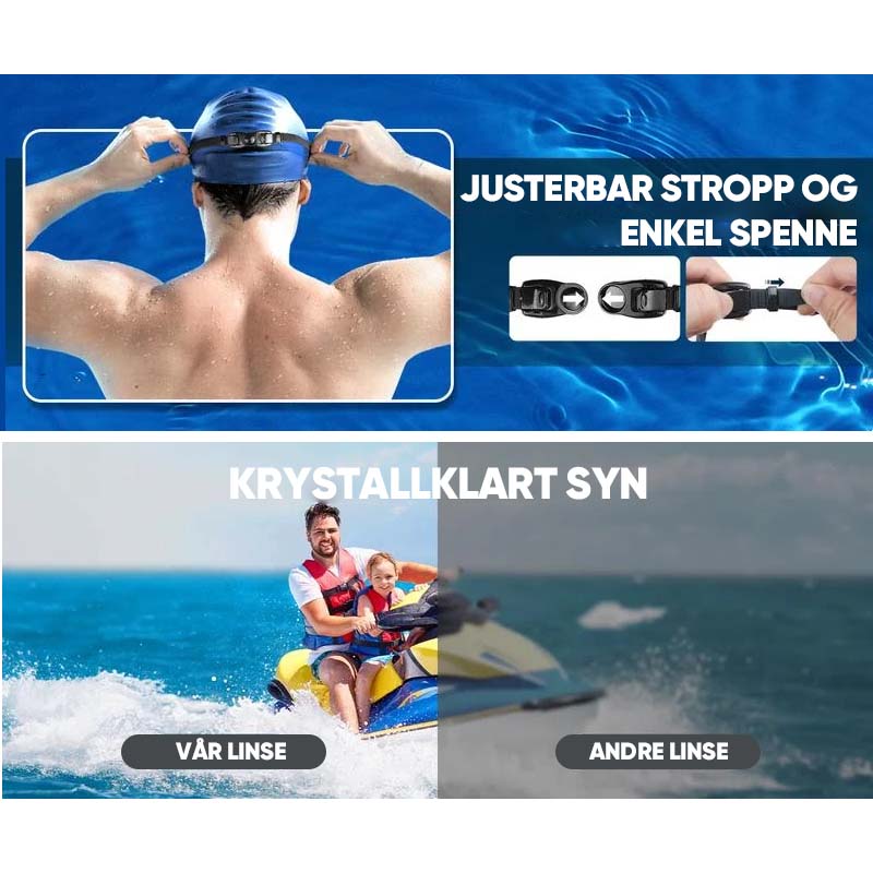 Anti-Fog Silicone Swim Goggles with Wide Vision