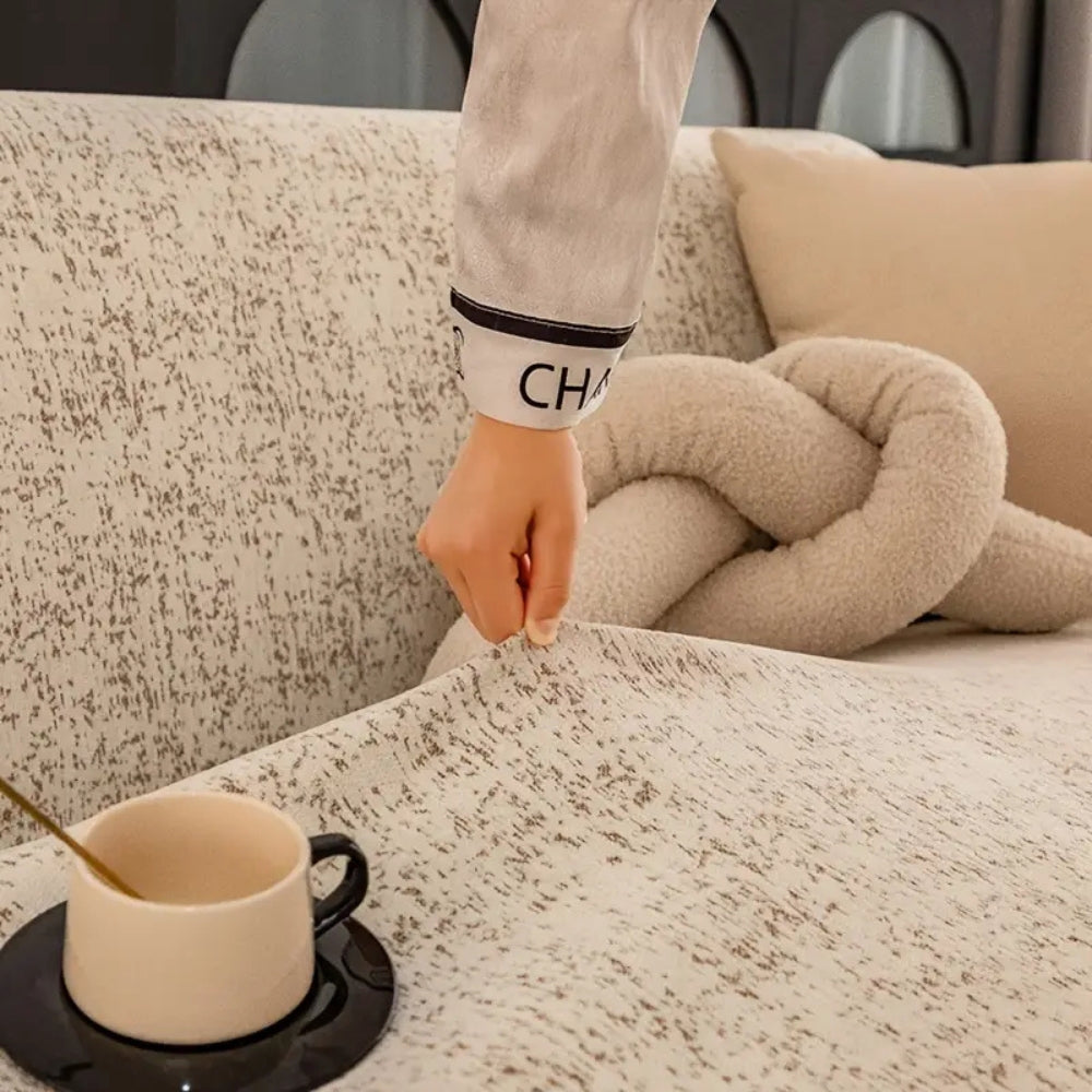 Speckled Chenille Sofa Cover for Dust and Spill Protection