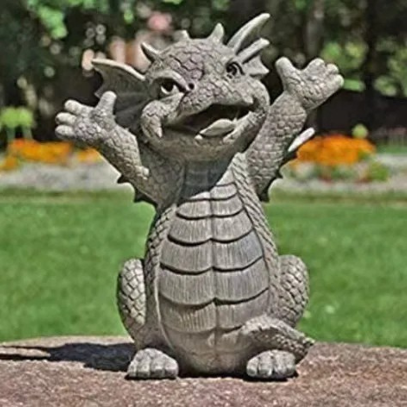 Dragon Design LED Table Lamp - Rechargeable Resin Accent Light