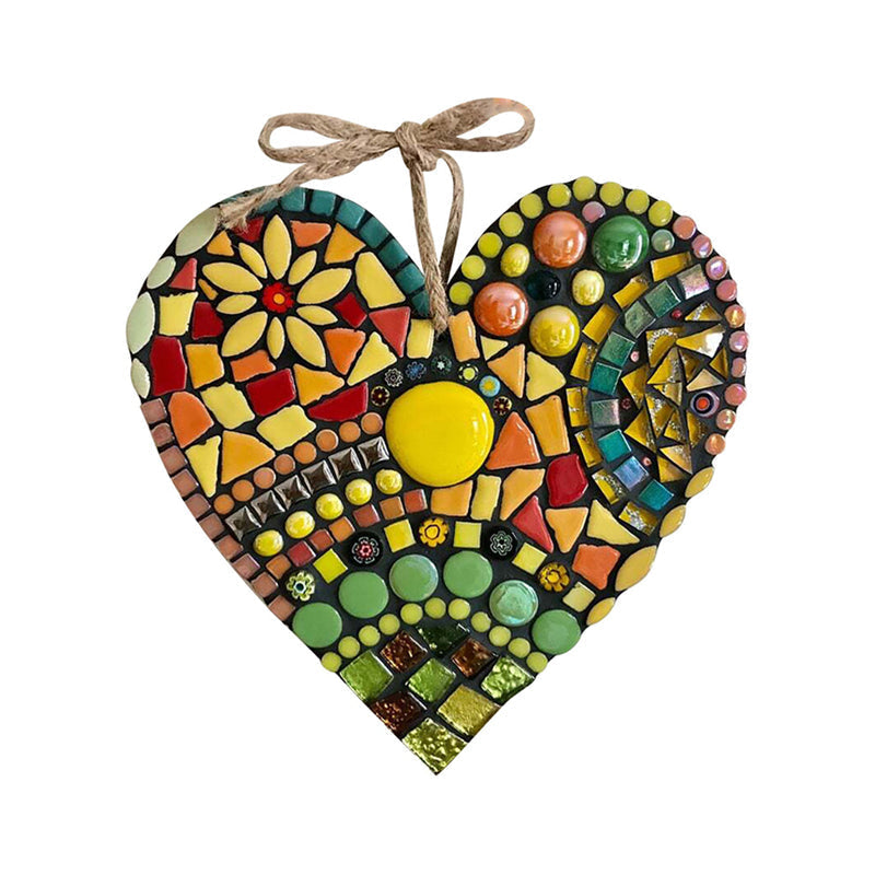 Handcrafted Mosaic Heart Garden Decoration