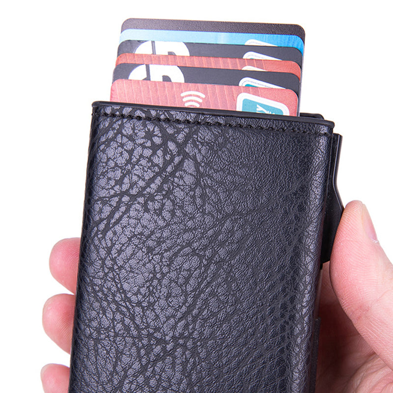 Automatic RFID-Blocking Side-Slider Card Holder