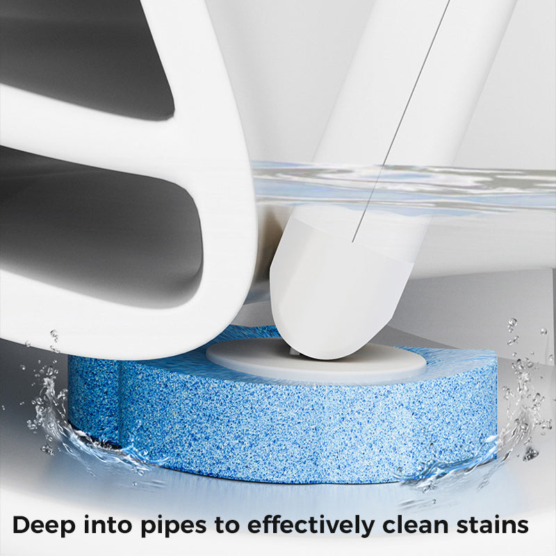 Disposable Toilet Cleaning Brush Set with Sponge Heads and Holder