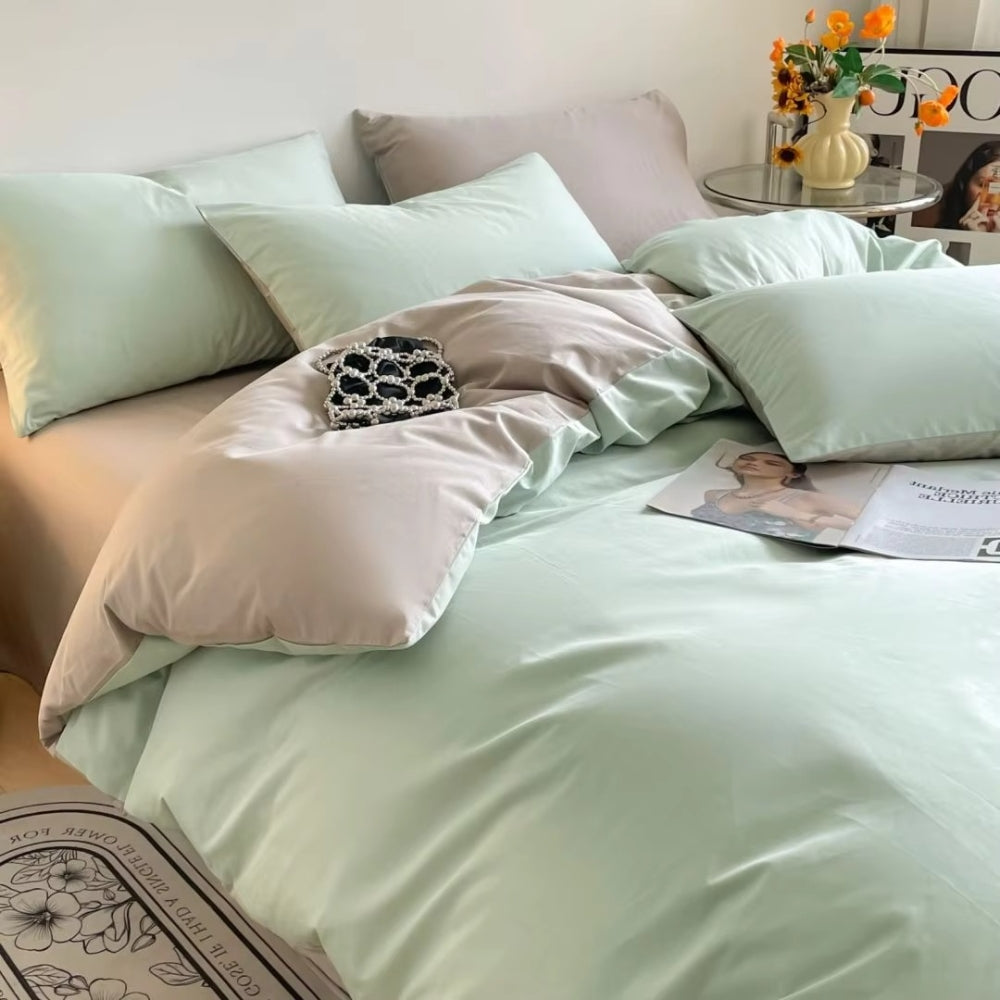 Lustova 400 Thread Count Cotton Duvet Cover Set