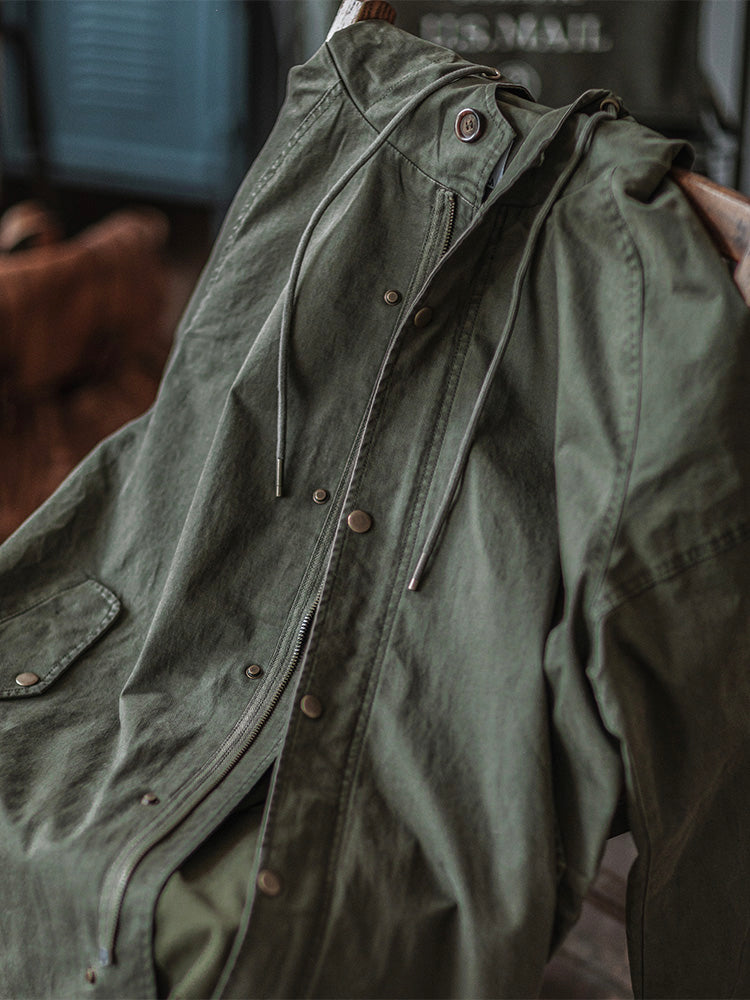 Hooded M51 Parka Shell with Adjustable Cuffs