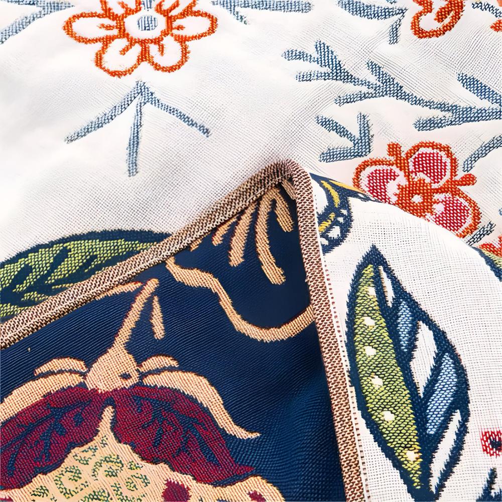 Reversible Floral Cotton Bath Towel
