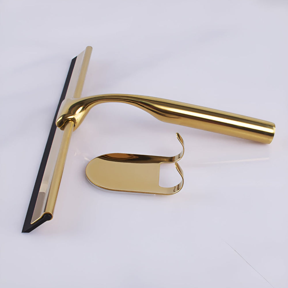 Gold Stainless Steel Squeegee with Ergonomic Handle