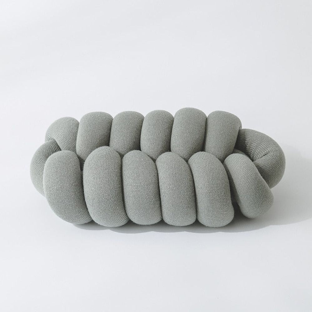 Knotted Plush Cushion in Soft Acrylic Fabric