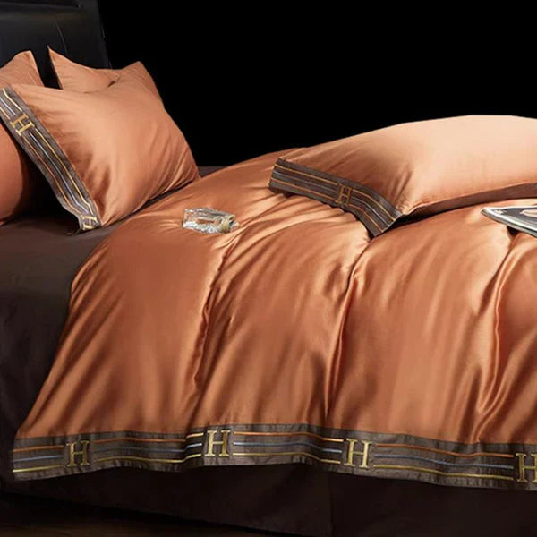 Luxury Satin Cotton Bedding Set - 4-Piece Collection