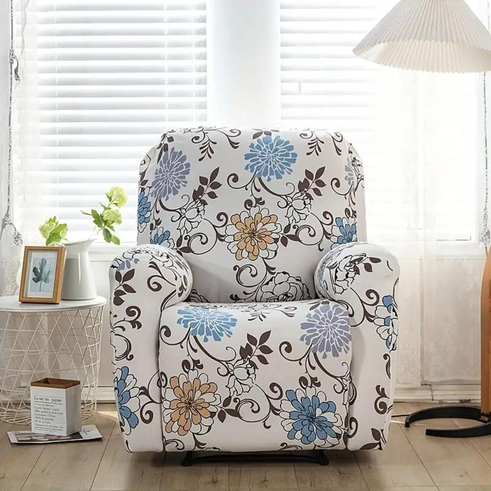 Recliner Sofa Cover with Side Pockets and Elastic Fit