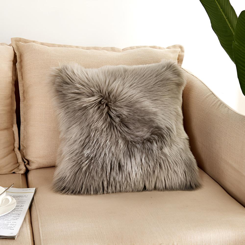Plush Furry Cushion Covers 18x18 Inch