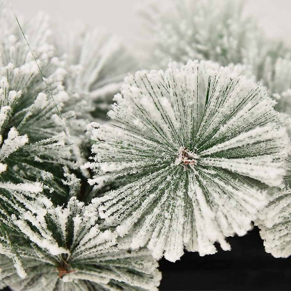 Snow Flocked Christmas Garland with Artificial Pine and Cedar