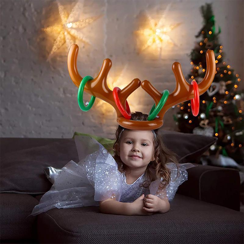 Inflatable Christmas Reindeer Ring Toss Game