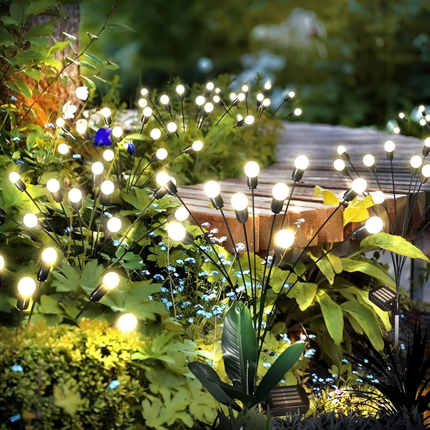 Solar-Powered Swaying Garden Lights