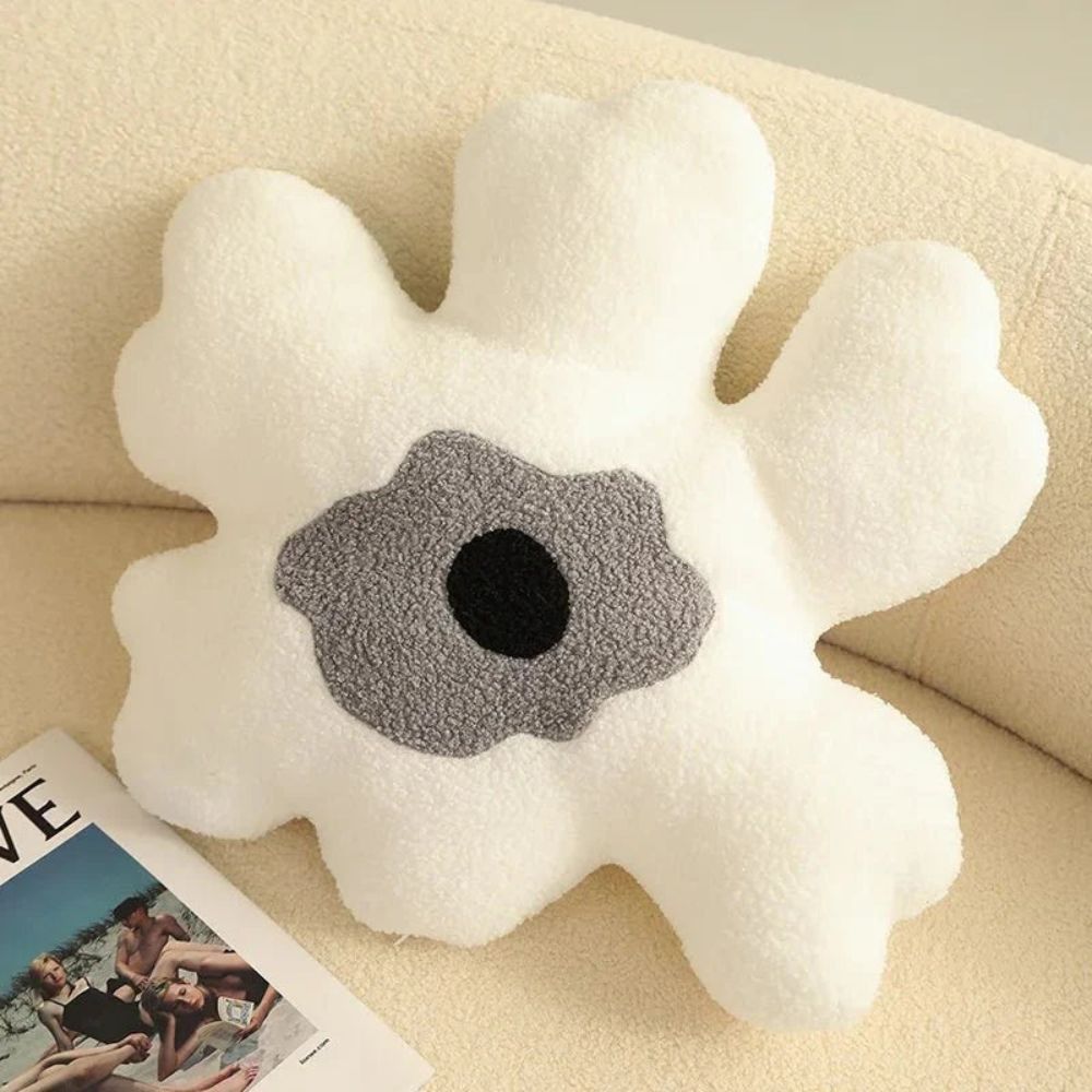 Cheerful Flower-Inspired Plush Cushion