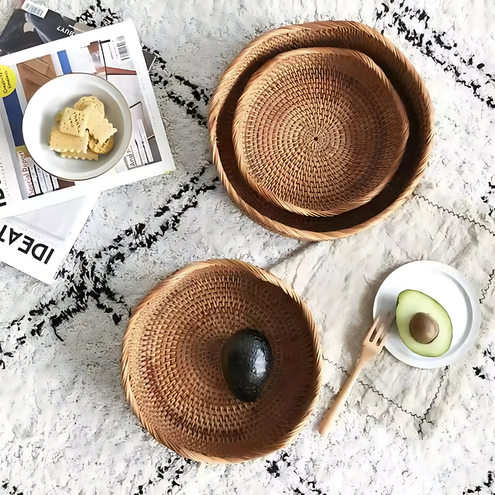 Handwoven Eco-Friendly Rattan Storage Basket