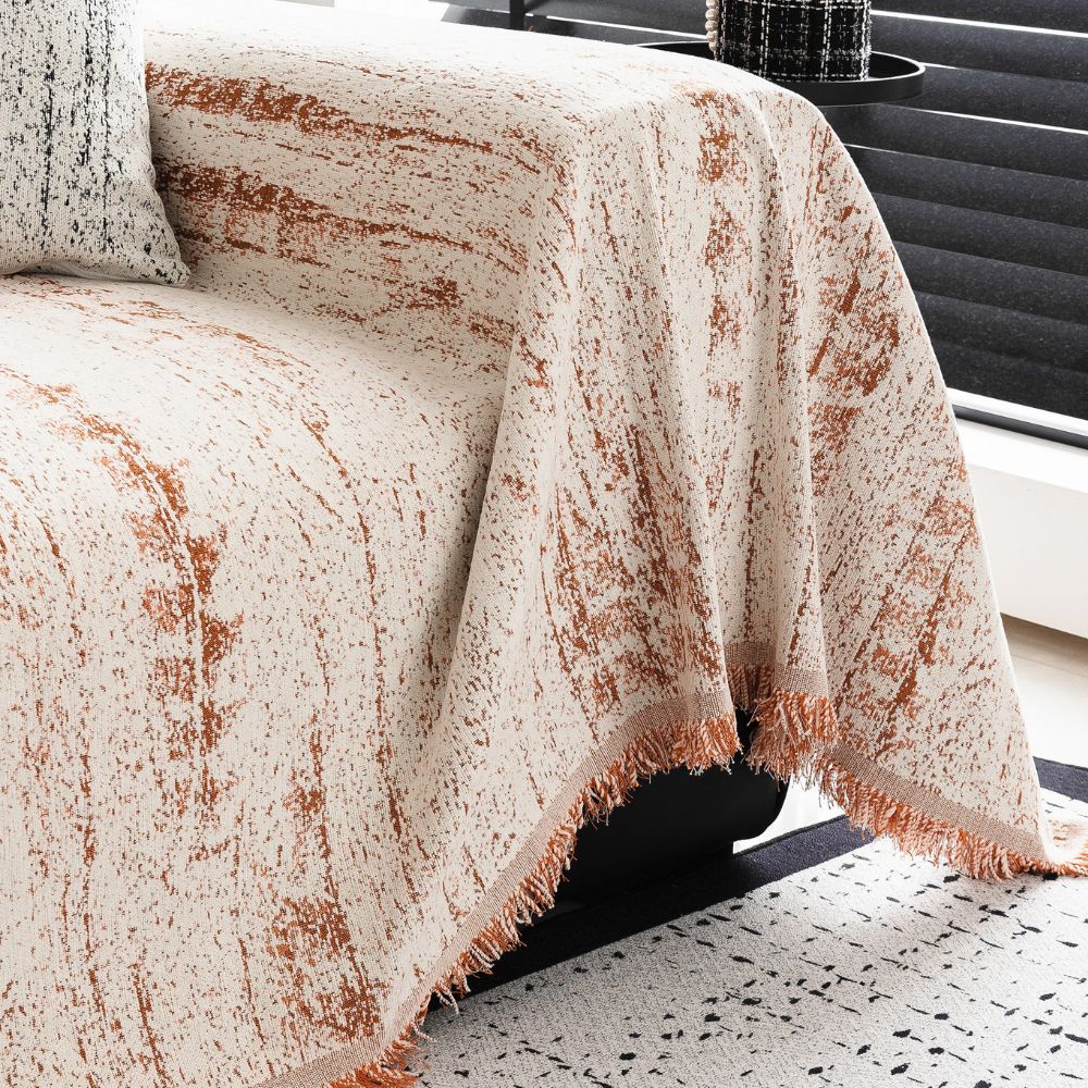 Almond Crest Chenille Sofa Cover