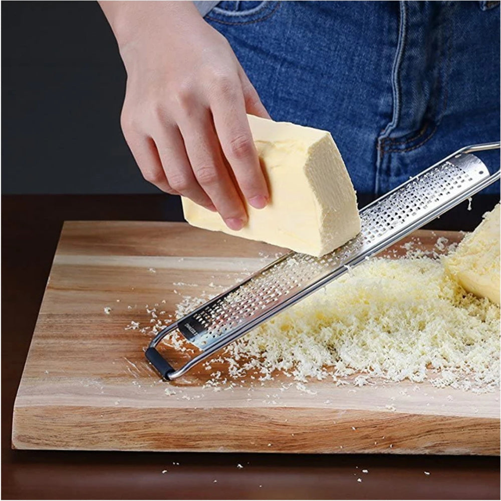Stainless Steel Long-Handled Grater with Wooden Handle