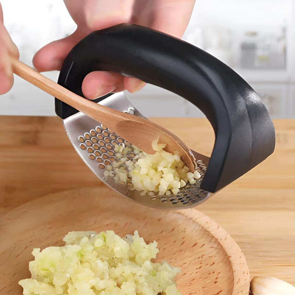 Stainless Steel Garlic Squeezer for Effortless Mincing