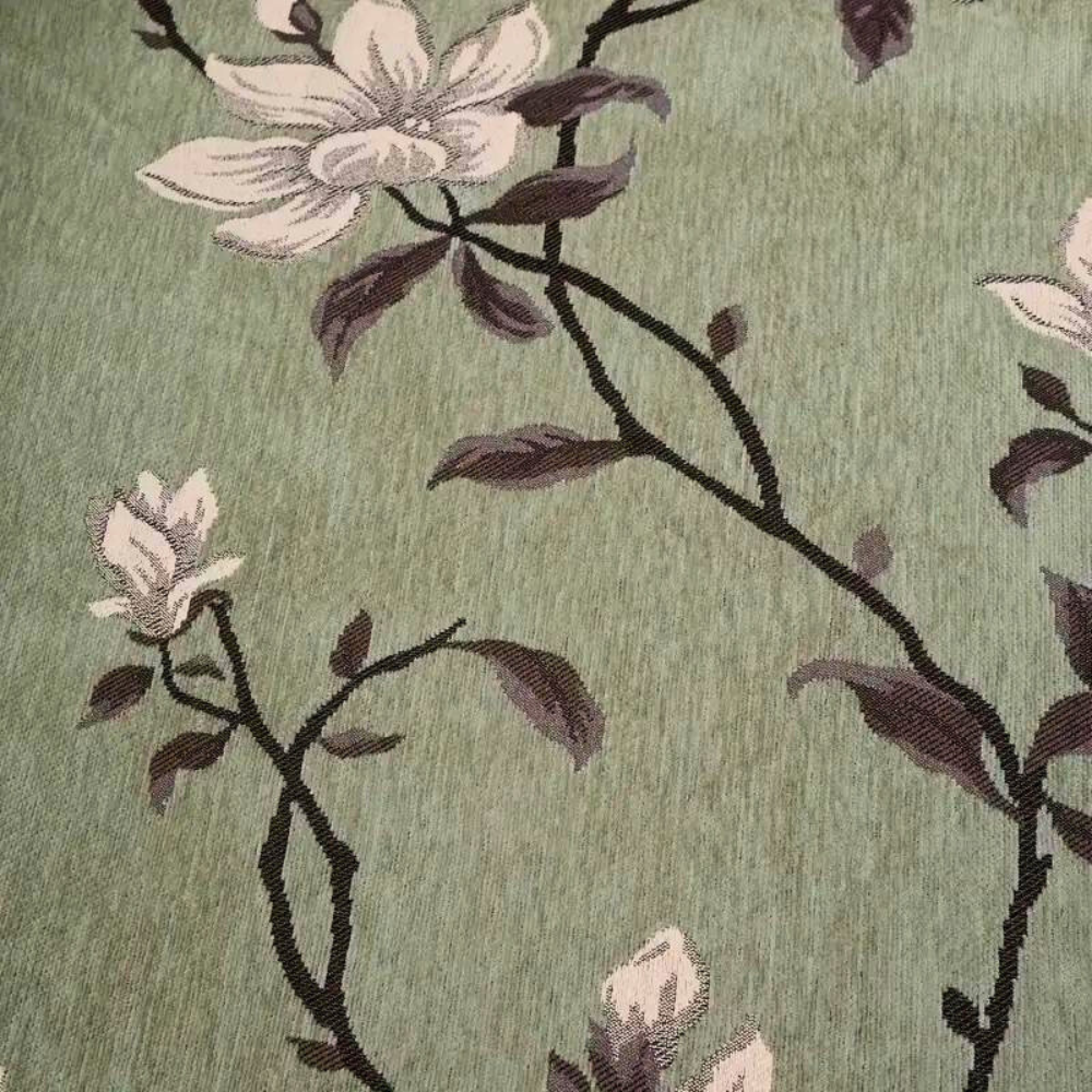 Vintage Floral Chenille Sofa Protector with Tassels