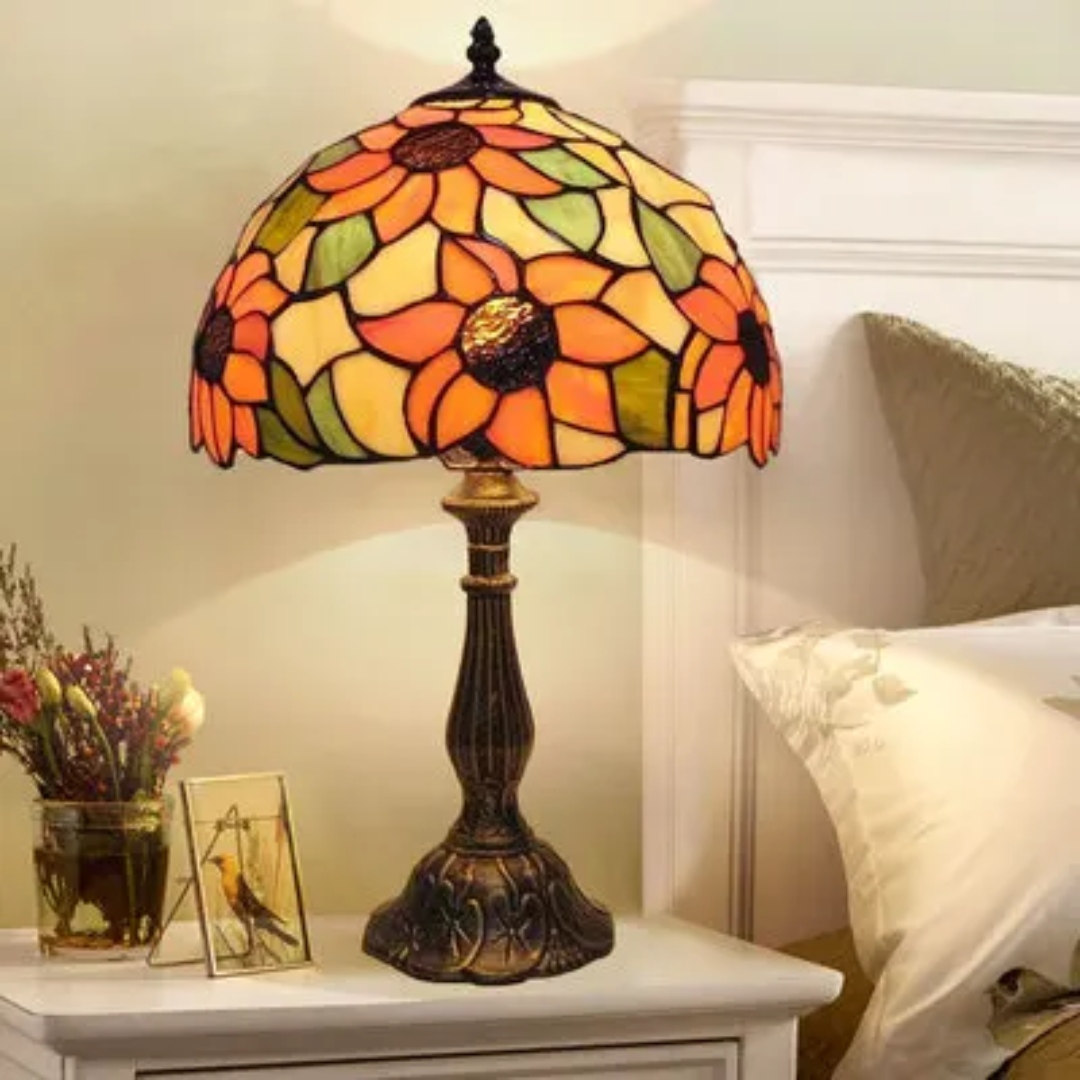 Rechargeable Glass Table Lamp with Adjustable Color