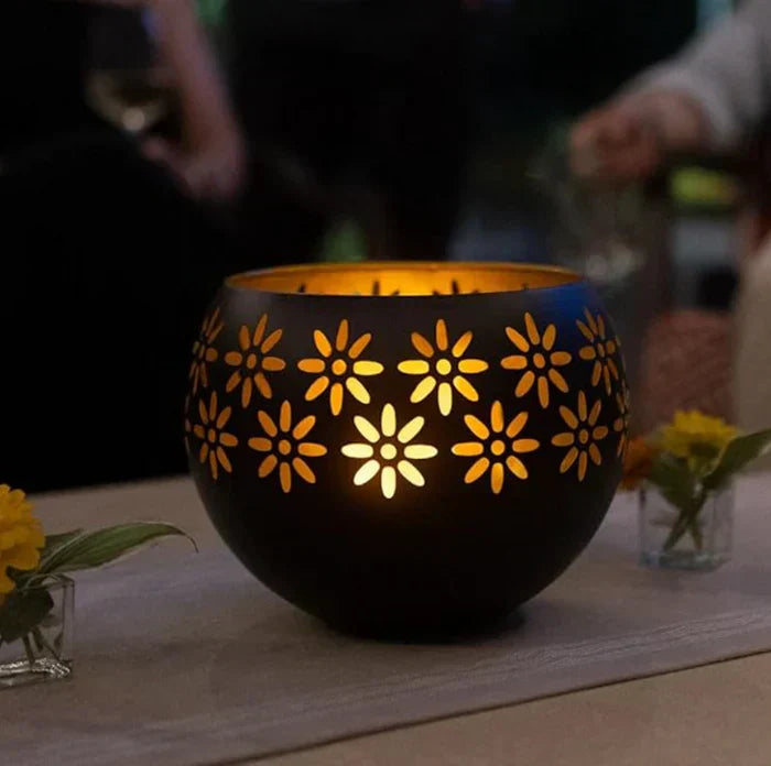Floral Design LED Candle Lamp for Warm Ambiance