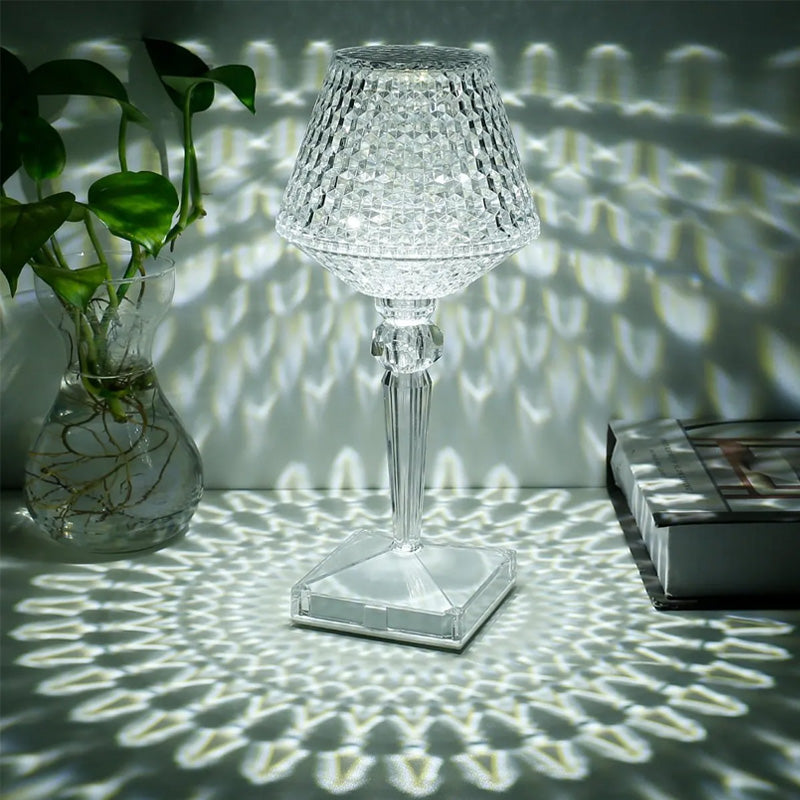 Rechargeable Touch-Control Crystal Table Lamp