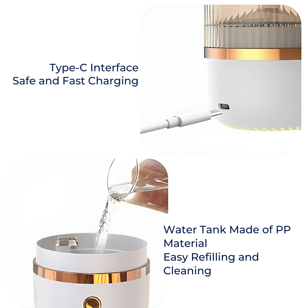 Crystal Salt Humidifier USB Aroma Diffuser with Night Light and Air Purifier
