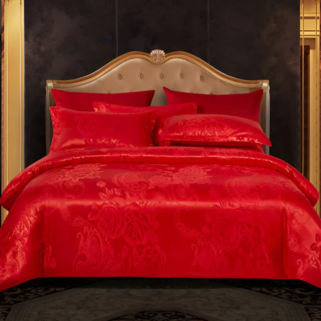 Luxury Satin Duvet Cover Set with Pillowcases - Silky Soft Breathable Bedding