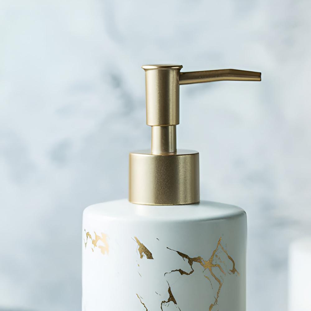 Ceramic Golden Marble Soap Dispenser