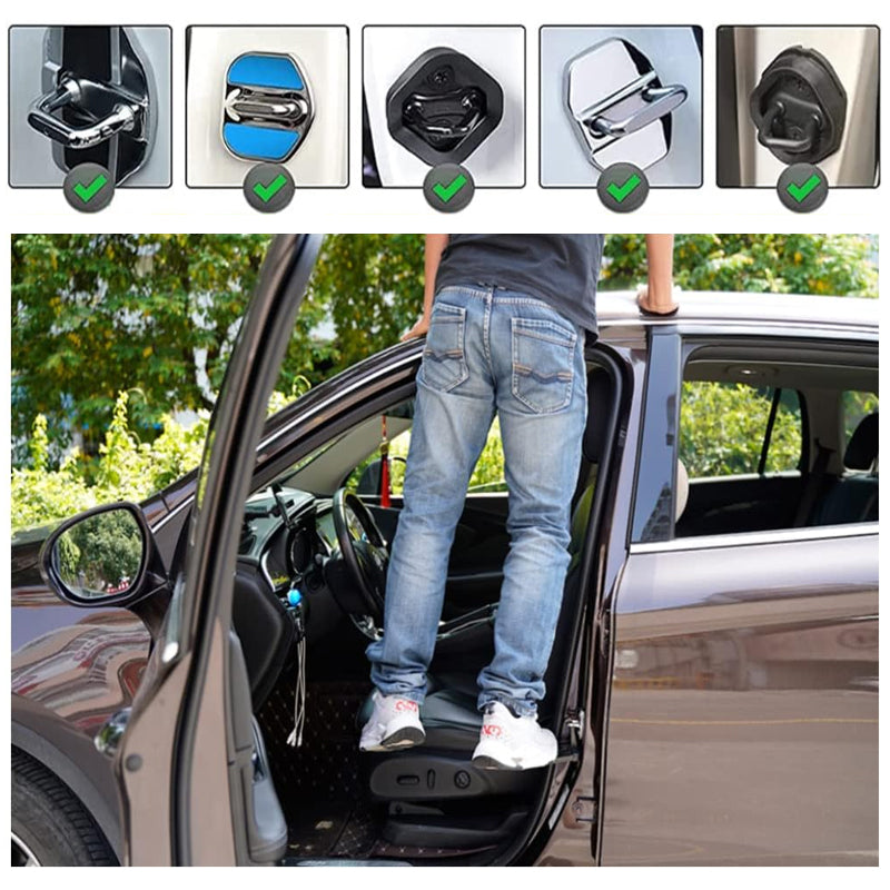 U-Shaped Car Doorstep with Safety Hammer and Non-Slip Design