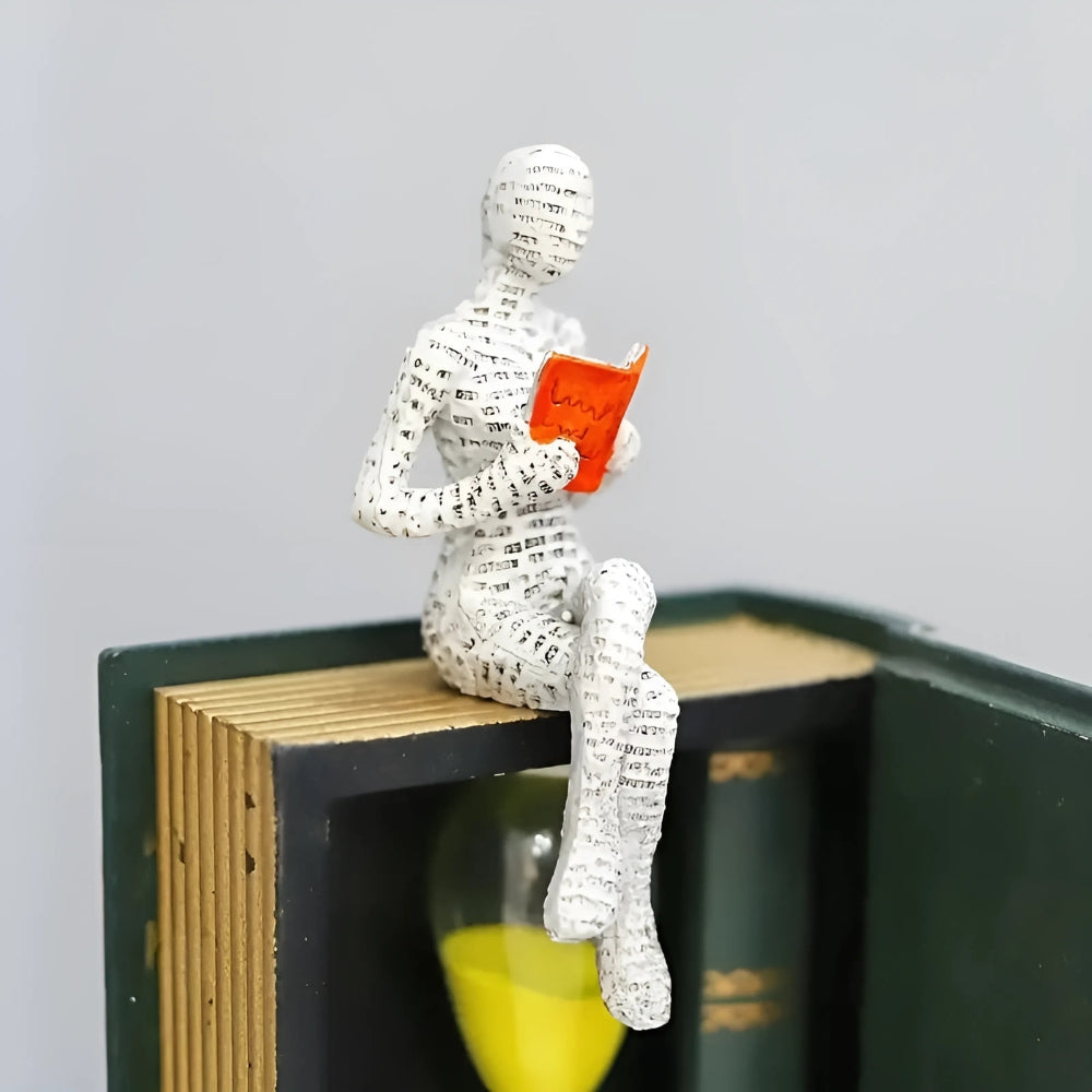Woman Reading Resin Shelf Decoration