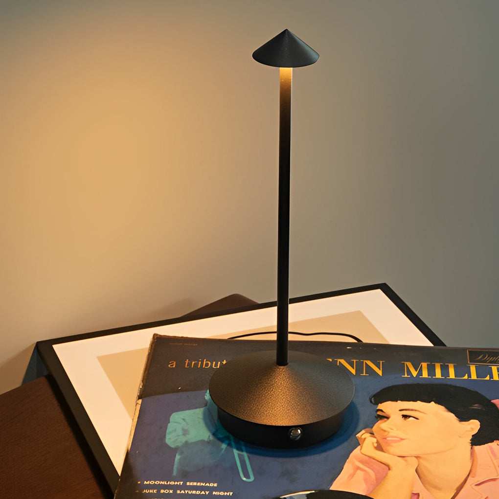 Rechargeable Dimmable USB Table Lamp - Modern Aluminum Design