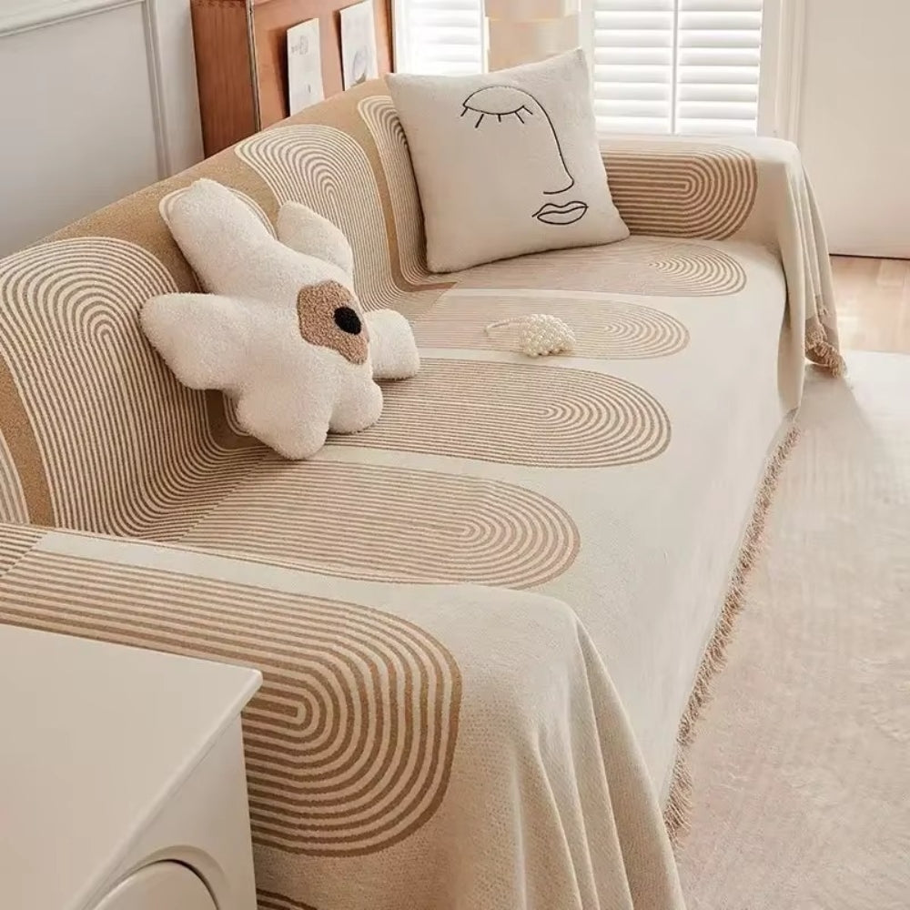 Double-Sided Chenille Sofa Cover for Pets and Spills