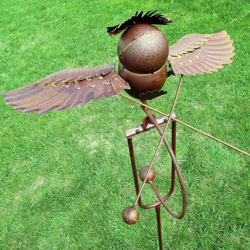 Metal Eagle Windmill Garden Art Decor