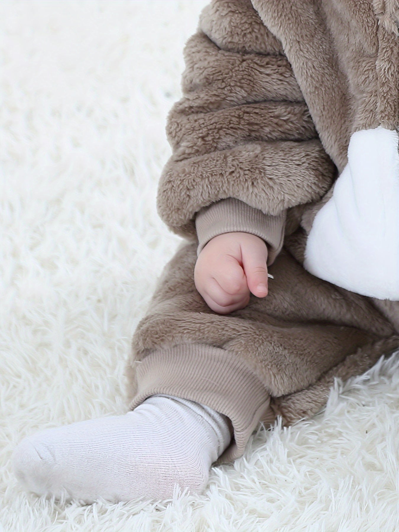 Plush Bear Hooded Romper for Infants
