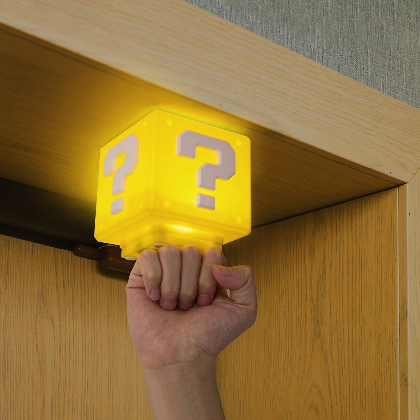 Power-Up Block Night Light - Interactive Mario Game Lamp