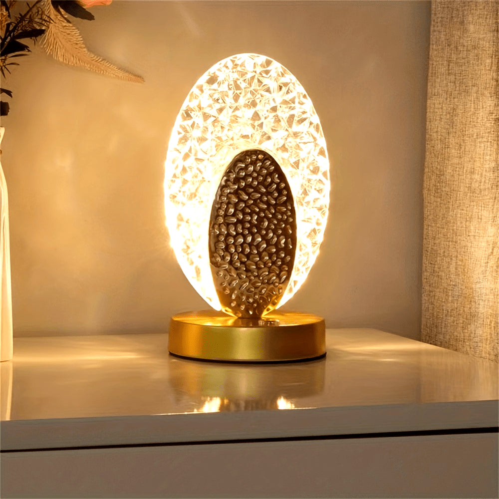 USB Rechargeable Dimmable Feather Table Lamp