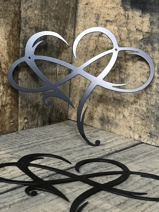 Infinity Heart Metal Wall Art Decoration