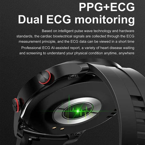 Smart Watch with Blood Glucose Monitoring and Heart Rate Tracking