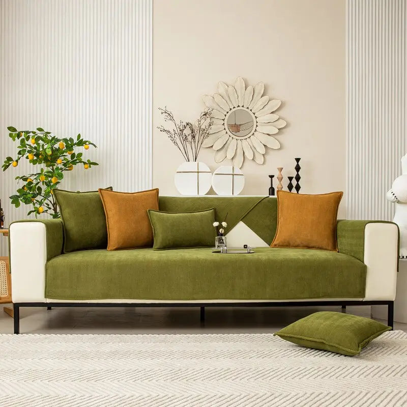 Non-Slip Chenille Sofa Cover for 2-3 Seater