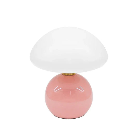 Dimmable Modern LED Nightstand Lamp with Glass Shade