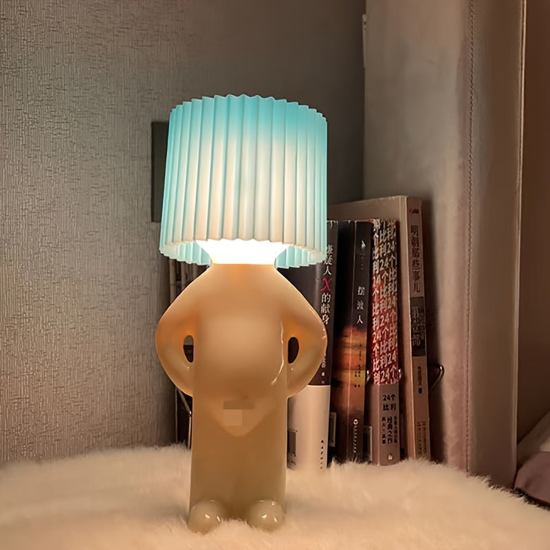 Modern Geometric USB Table Lamp with Color-Changing Light