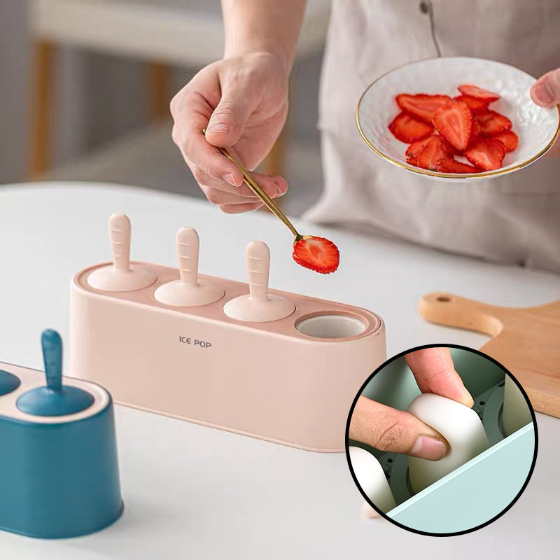 Silicone Popsicle Mold Set with Drip Tray