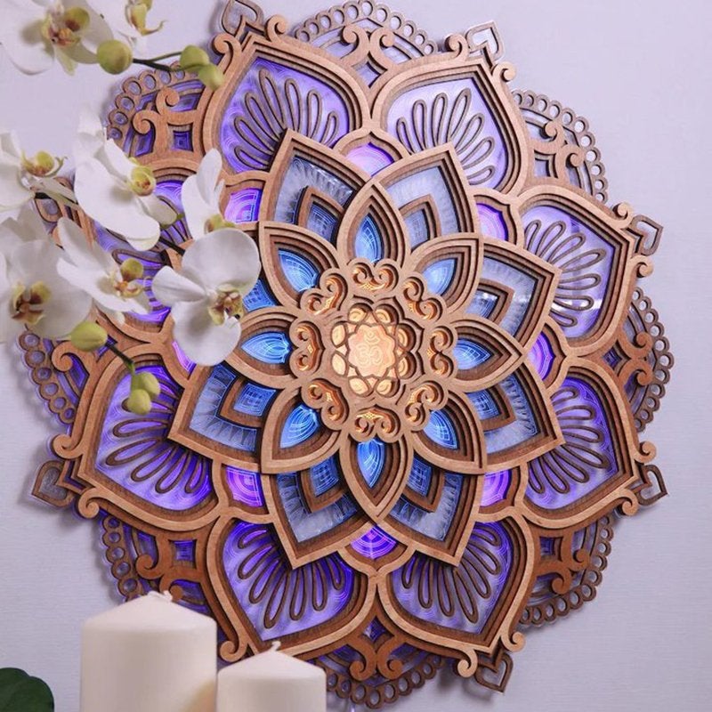 Mandala LED Night Light Wall Lamp