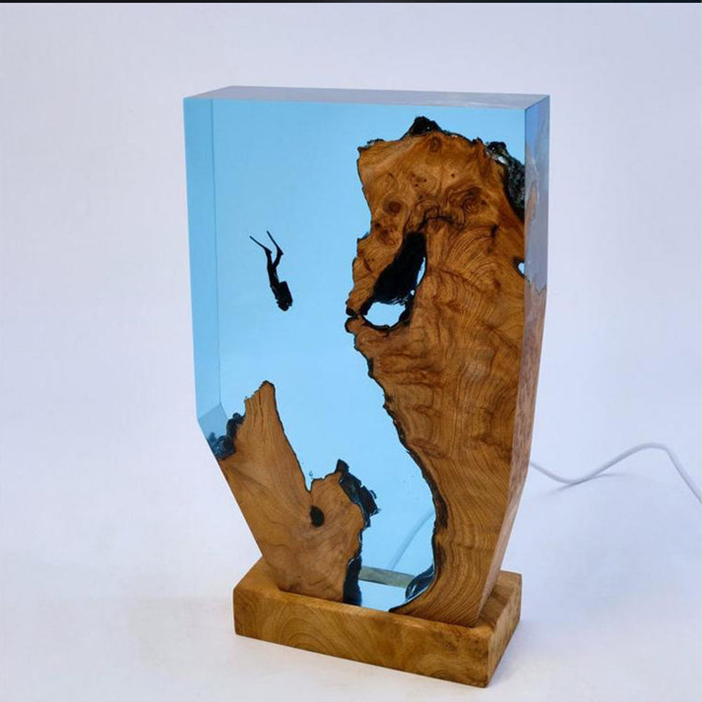 Ocean Karst Diver Table Lamp - Artistic USB Night Light