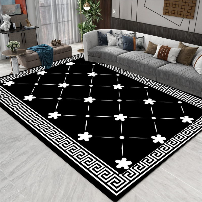 3D Geometric Checkerboard Optical Illusion Mat