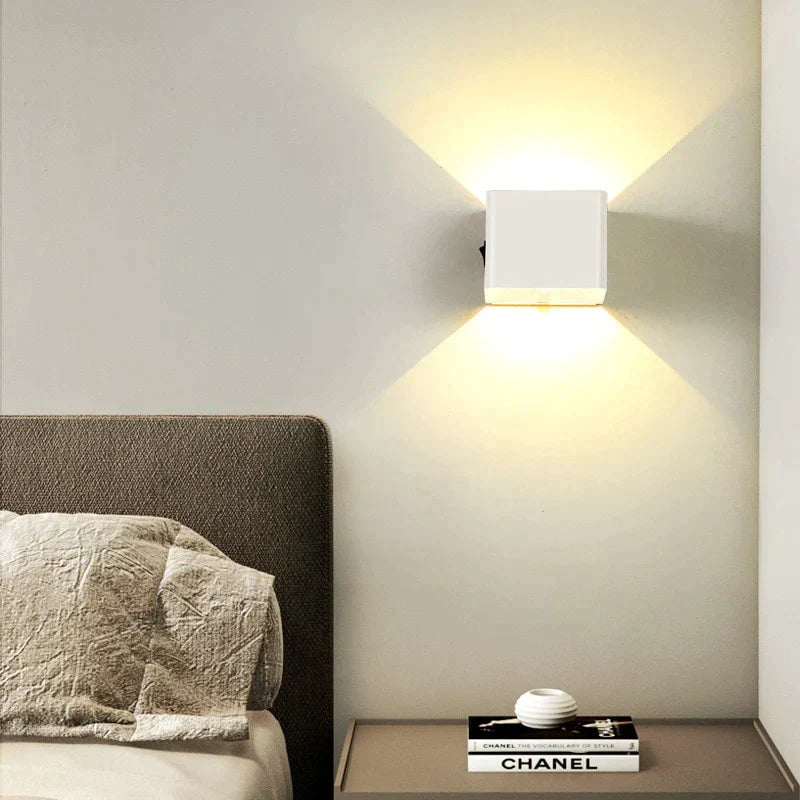 Rechargeable Wireless Wall Lamp with Motion Sensor and Adjustable Dual Lighting